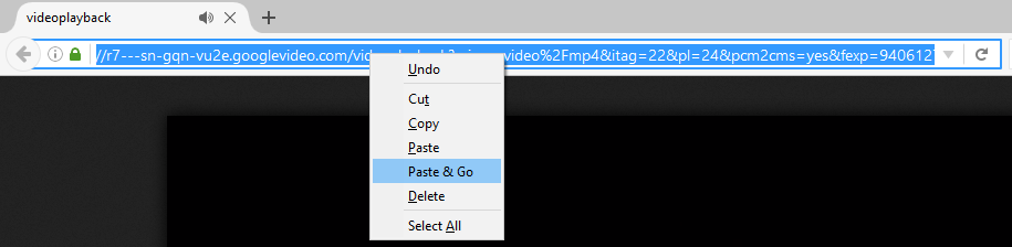 paste in browser vlc