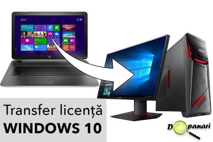 Cum se transferă o cheie de licență Windows 10 de la un pc la alt computer / laptop